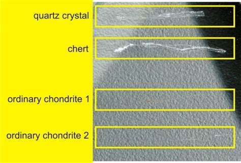 scratch test meteorite|how to check a meteorite.